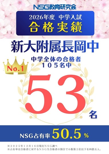 2026年度実績（中学入試）単