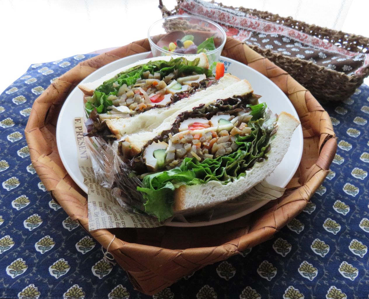 レシピ本掲載レシピ ちくわと金平ごぼうの具沢山サンドイッチ Cafe Lusikka