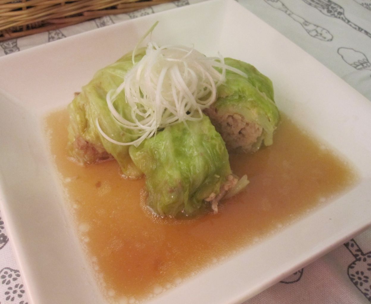 帆立缶が隠し味 和風ロールキャベツ Cafe Lusikka
