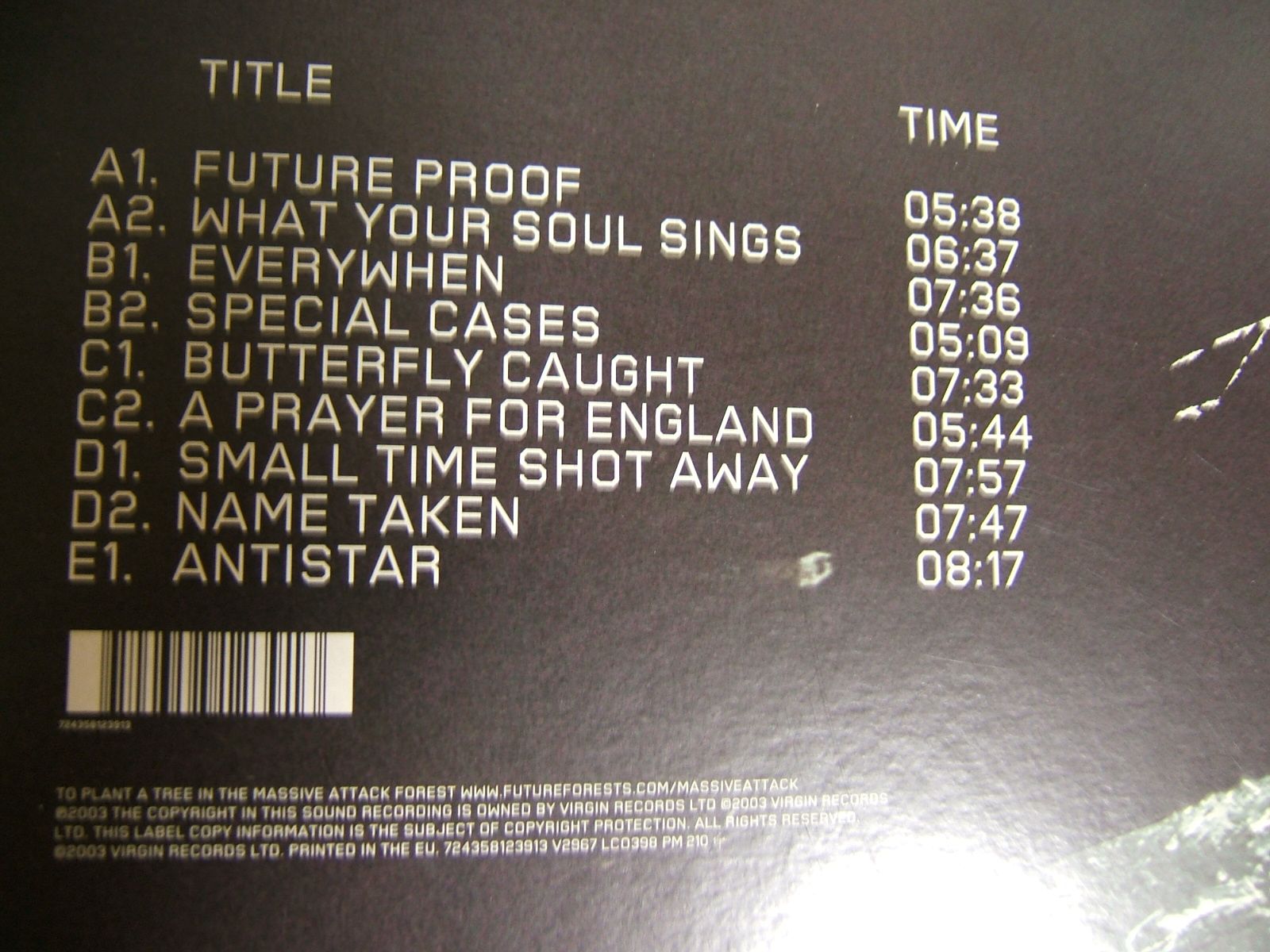 2003) 100th Window / Massive Attack [アナログ盤] : おんがくりょこう