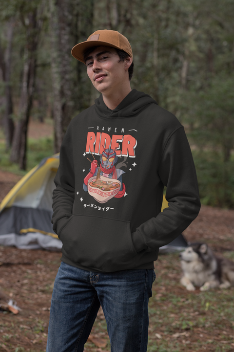 mockup-of-a-man-wearing-a-pullover-hoodie-in-the-woods-30482