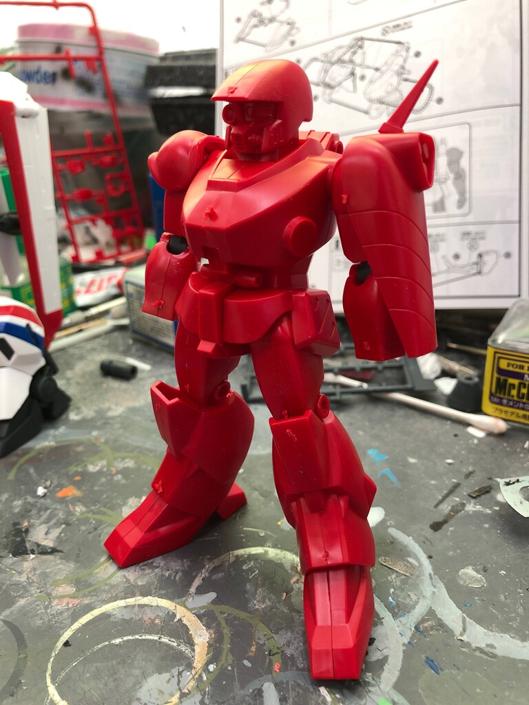 1/144ダイン製作記その1仮組からのプロポーション検討 : 戦争の