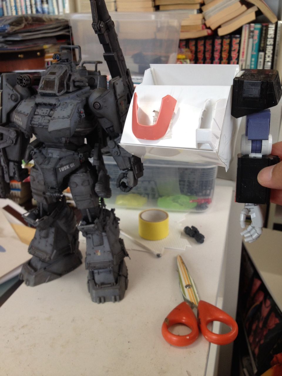 1/48アイアンフット製作記その1（スクラッチ）モック作成 : 戦争の