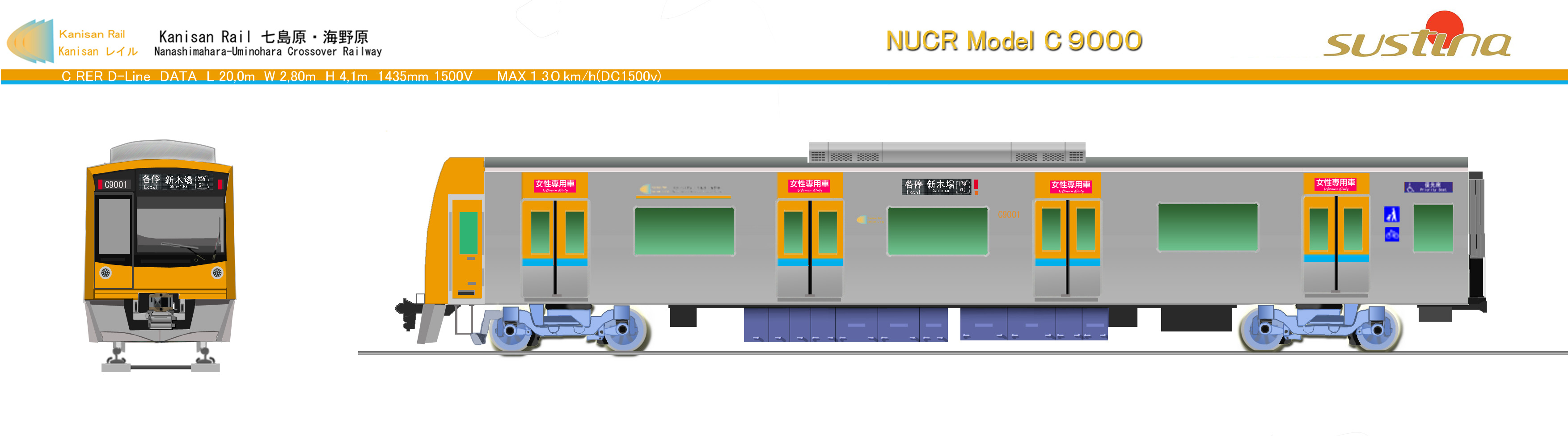 架空鉄道 新型車両 Nucr C9000系が登場します Nudc Nashimahara Uminohara Delusion Creative Office 七島原 海野原妄想創作所