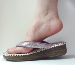 カフェぞうり花緒サンダルかかと