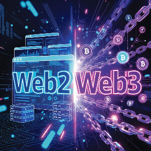 Web2とWeb3のアイデンティティ構造を示す比較図