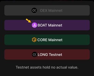 BOAT Chain on OEX App