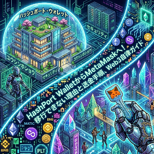 HashPort WalletからMetaMaskへ移行できない理由と送金手順、Web3自律ガイドの記事。セキュリティが高いHashPort Walletと、自由な世界にアクセスするMetaMaskを対比し、シードフレーズ管理やテスト送金などWeb3初心者が自立するための知識を解説。