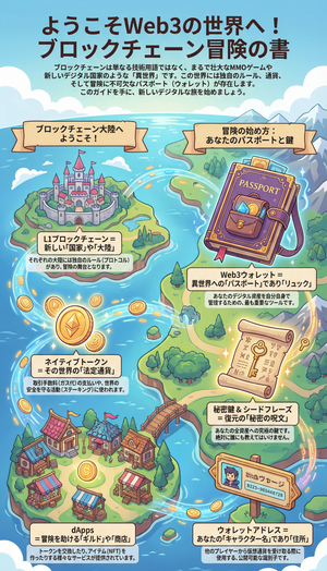 ブロックチェーンの世界に参加することは「現実世界のしがらみを離れ、新しいルールで動く『デジタル国家（異世界）』へ移住（転生）するようなもの」です。その旅において、このブログは「信頼できるガイドブック」としての役割を果たそうとしています。