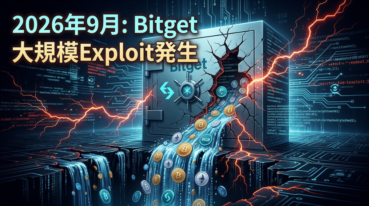 2026年9月に発生したBitget大規模Exploitをイメージした画像