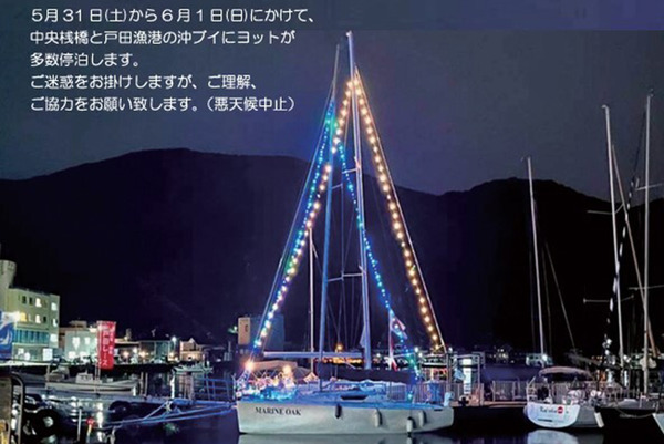 戸田港にヨットが集合！戸田レース2025は5月31日に号砲！ヨットにも乗れちゃう体験もあるって。（沼津市戸田）