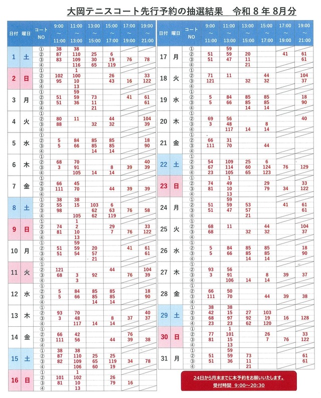 ◆8月テニス