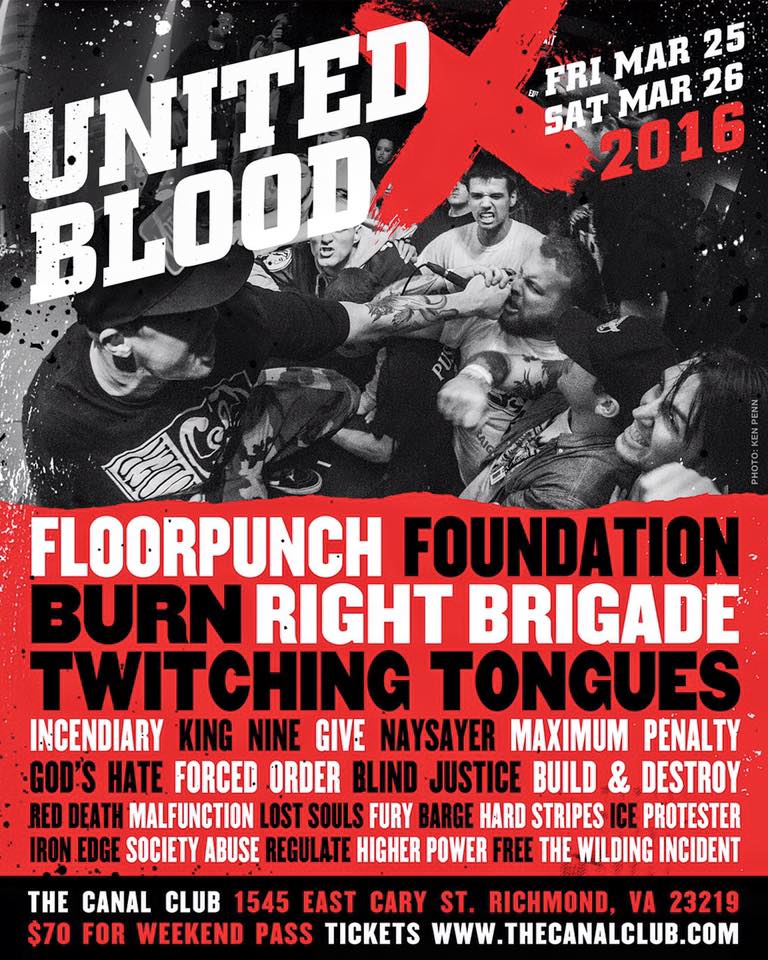 今アツいUSハードコアが知りたいならUnited Blood Fesivalのフライヤー