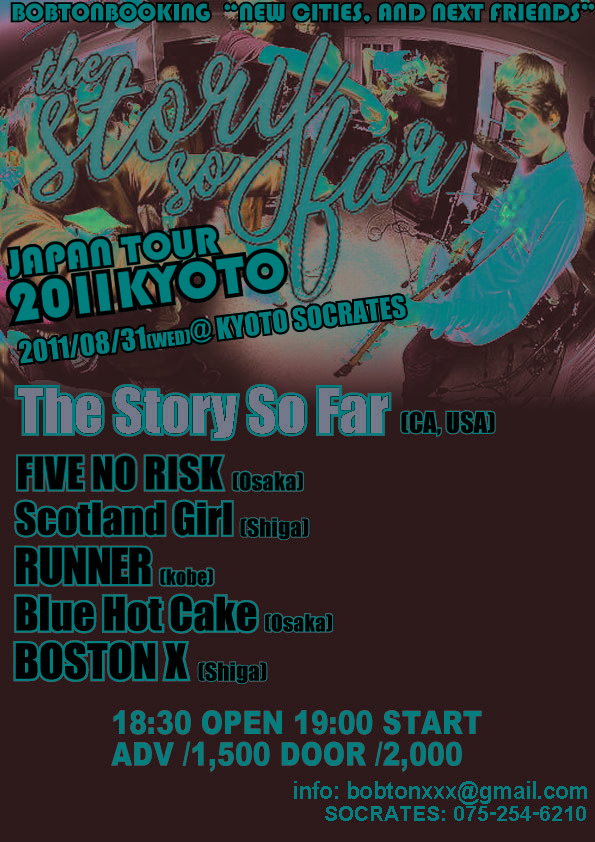 The Story So Far Japan Tour 11 京都 Punx Save The Earth Blog Old