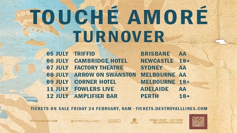 touche amore aus tour 2017