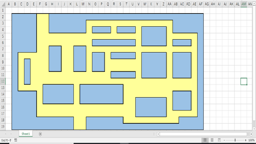 Excelでパックマンを作る 迷路作成編 ぬみ工房