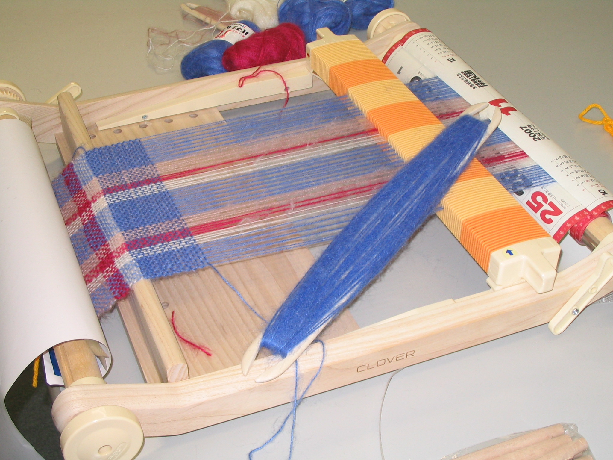 未使用✨ユーキャン　機織り機　講座セット　手織り機　手芸　クロバー　40cm クロバー「咲きおり」 60cm 40羽セット｜手織り機 編み物 : 手芸材料の