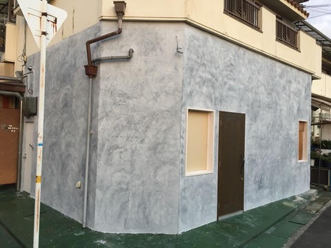 ジョリパット塗装 水墨仕上げ上塗り完了