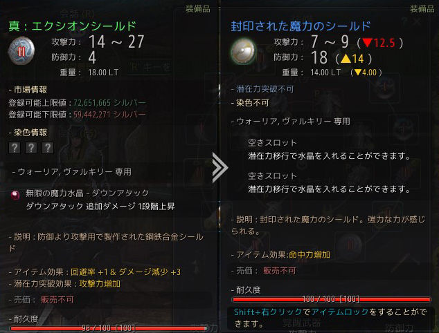 交換で貰える補助武器と鎧が結構良さそう 続 黒い砂漠をぬるく楽しむ