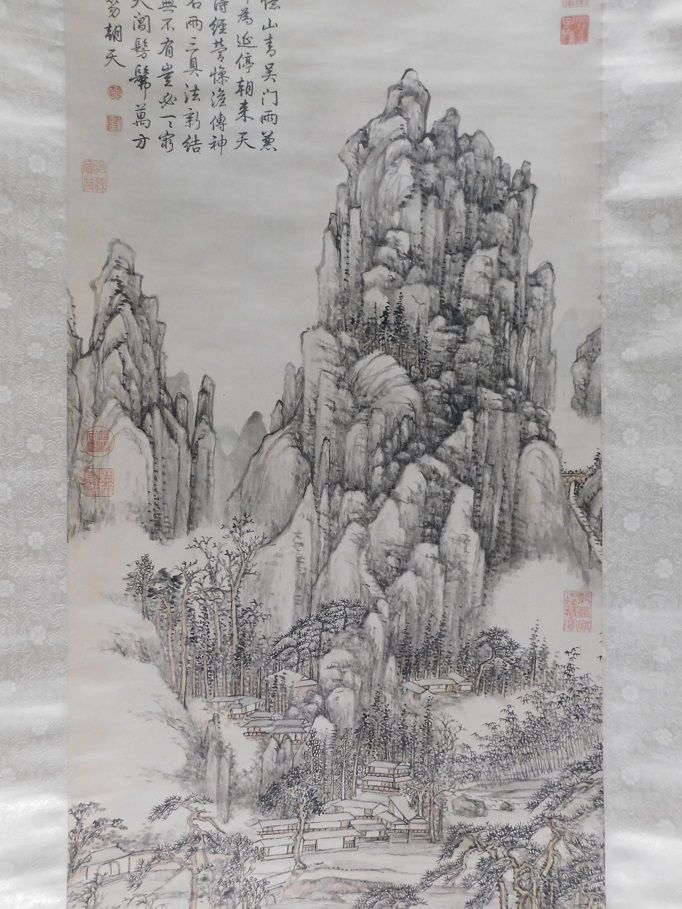 中国 明時代 汪肇 柳禽白鷳圖 絹本 原色複製 ◇検故宮博物館◇ 一鼎軒