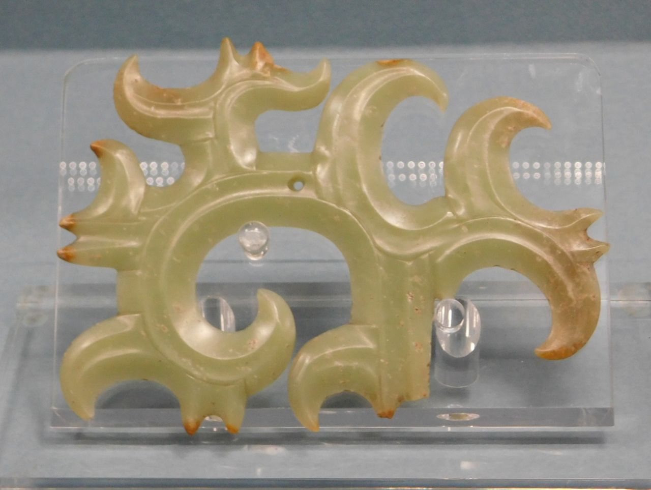 中国 玉石白玉彫刻 玉器 玉壁 玉飾 玉珮 2点まとめて M