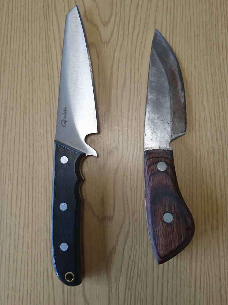 がまかつのnew絞めナイフ 出刃形状 ヌッシー疑似餌同好会