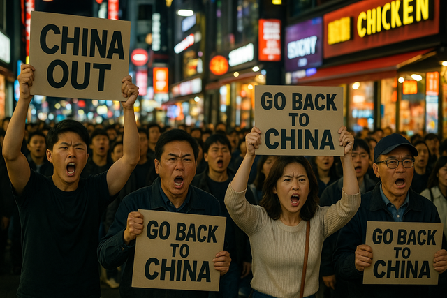 【怒号】韓国で“反中デモ”爆発…「中国人は出て行け！」　ビザ免除で観光客急増→街が大混乱にｗｗｗ