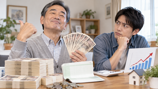 父「年収500万円だけど貯金5000万円あるから富裕層」←これ本当？