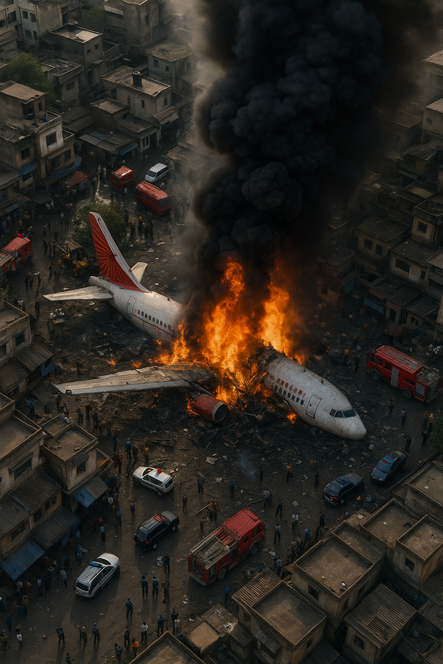 【速報】英ロンドン行きエア・インディア機が離陸直後に墜落　242人搭乗か　インド西部で大火災発生中