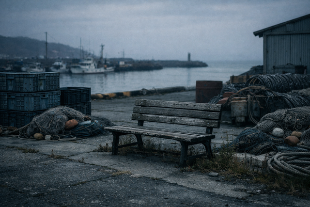 【田舎の闇】漁港の資材置き場のベンチで座ったまま死亡した男性、10年後に白骨化して発見の可能性…近くに10年前の弁当