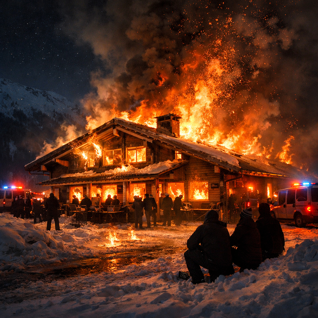 【地獄】新年を祝うはずが…スイスのスキーリゾートのバーで爆発、40人死亡　花火が天井に燃え移った可能性