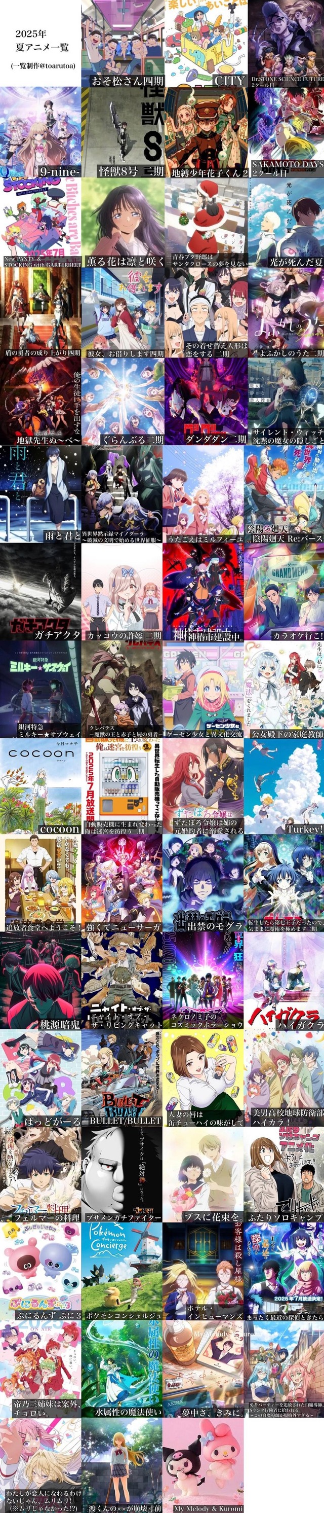【ガチ豊作】2025夏アニメ、全部覇権候補で草www語ろうぜ
