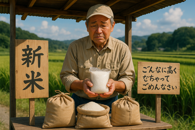 【悲報】米価高騰で“農家が謝りながら販売する”異常事態に…「こんなに高くなっちゃって、ごめんなさい」消費者の買い控え深刻