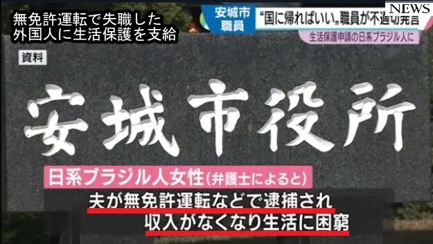 【動画あり】日系ブラジル人　「無免許で捕まって無職なので生活保護よこせ」　市役所「できません」　→