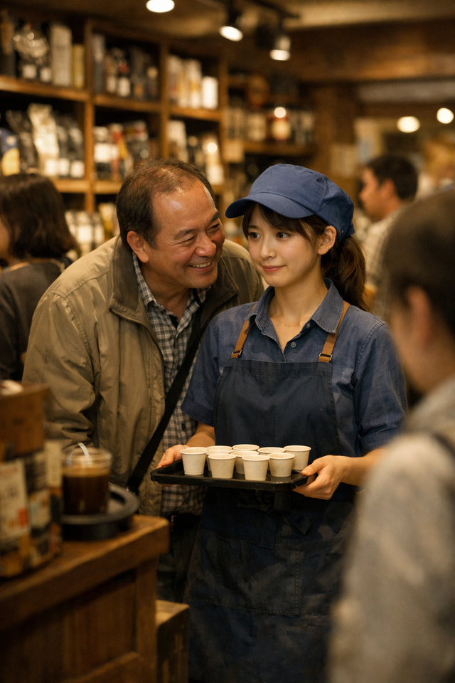 可愛い店員さん、毎日来るおじさん客に絡まれ続けてしまう。これは大変だな