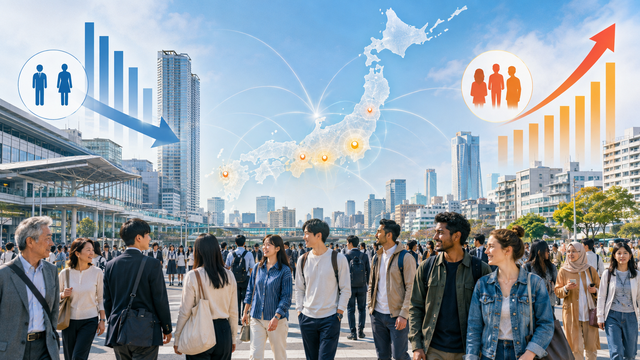 【人口激変】日本人が減り「外国人が増えた」自治体ランキング、1位大阪市 2位横浜市 3位名古屋市 4位京都市 5位川口市　日本人の不安高まる
