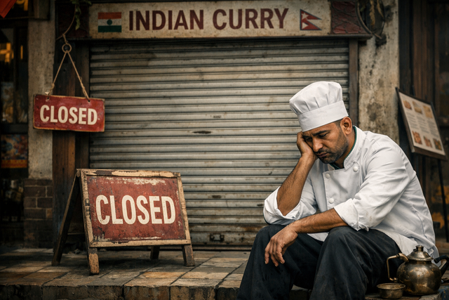 閉店を前にしたシェフ