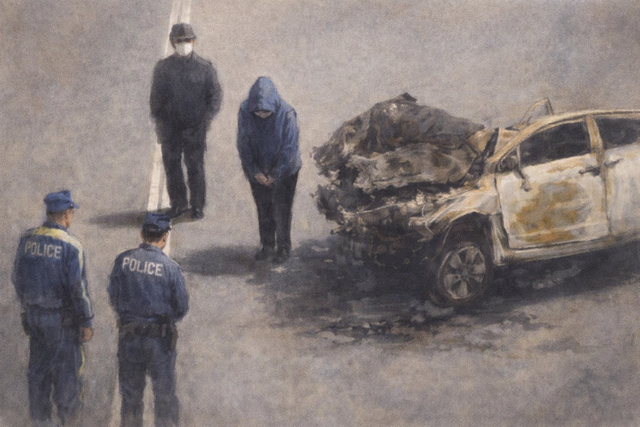 事故現場の静かな観察者たち