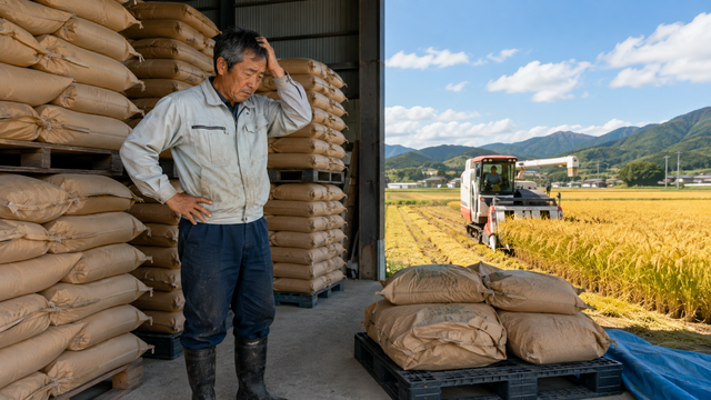 【悲報】コメ価格、大暴落の危機　古米を大量に在庫に抱えたまま新米シーズン突入「安すぎて米農家が生活できない」