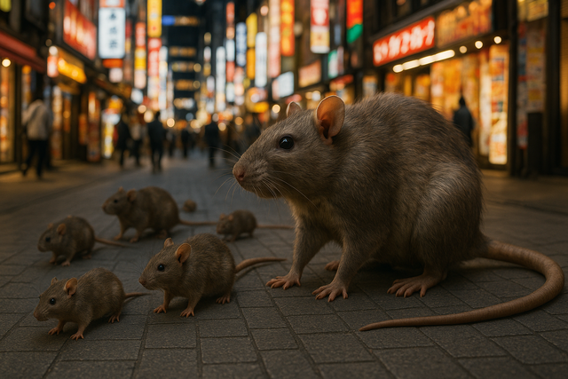 【衝撃】歌舞伎町のネズミ、もはや“猫サイズ”に進化　数も爆発的増加でガチの終末感…