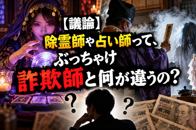 【疑問】除霊師や占い師って、ぶっちゃけ詐欺師と何が違うの？