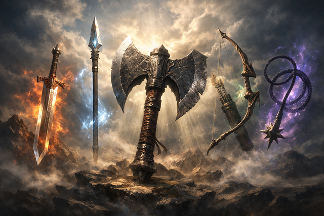 剣最強→ラグナロク　槍最強→ロンギヌス　弓最強→与一の弓　鞭最強→ネビュラ じゃあ斧最強って何だよ？