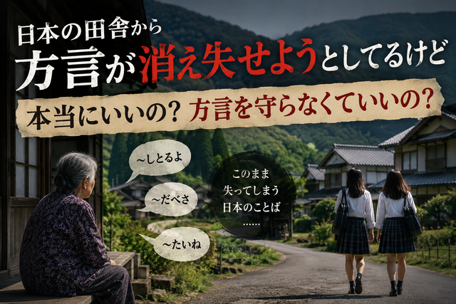 【議論】日本の田舎から方言が消え失せようとしてるけど、本当にいいの？方言って守らなくていいの？