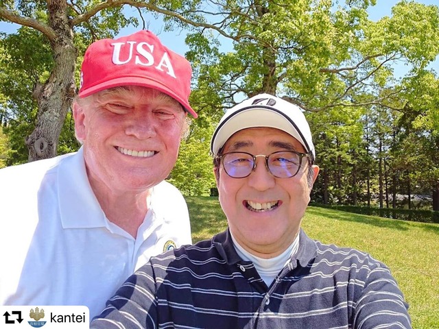 「トランプ大統領と千葉でゴルフです」　安倍総理がツイッターに投稿した写真が微笑ましすぎる件