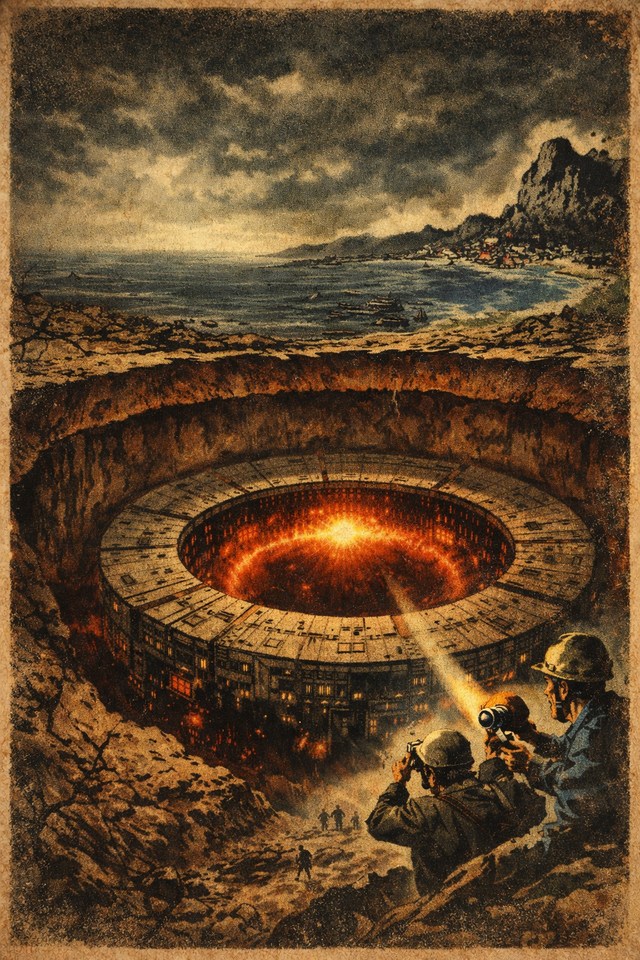 【速報】能登半島の地底に直径15kmのドーナツ状の巨大建造物が発見、人類滅亡か