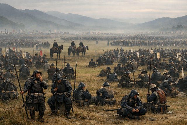 関ヶ原の戦い（両軍あわせて17万人参加して死者5000人）　←こいつらやる気あるんか？