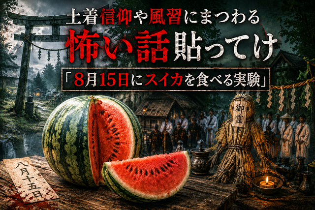 【闇深】土着信仰や風習にまつわる怖い話貼ってけ「8月15日にスイカを食べる実験」