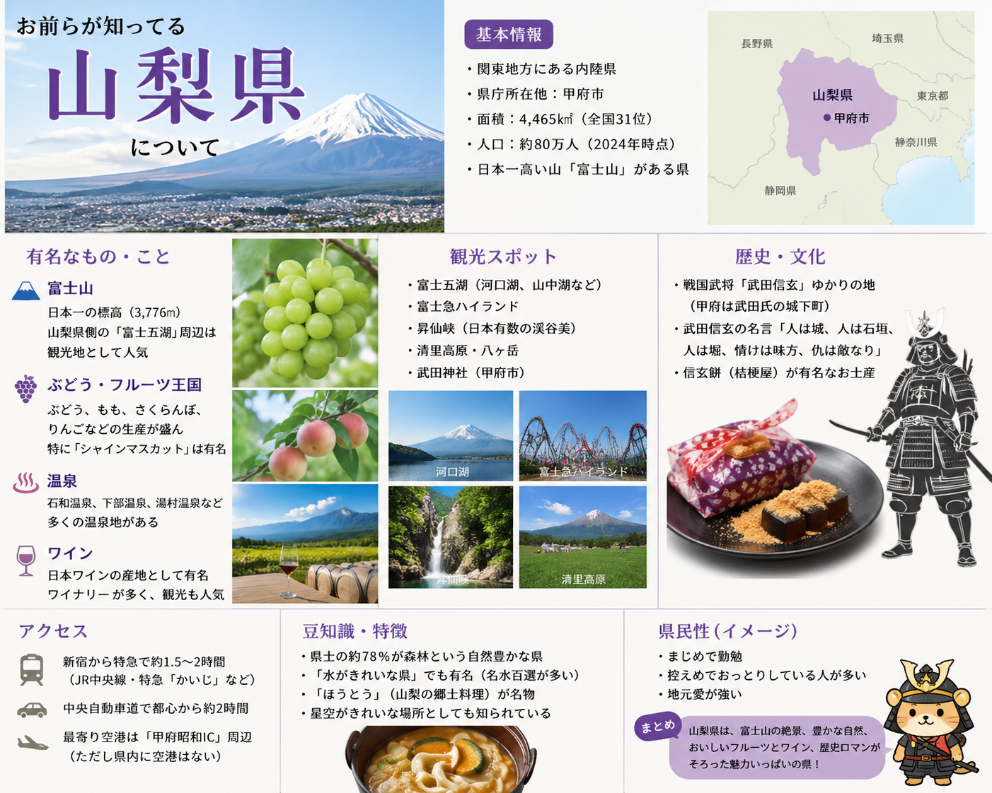 お前らが「山梨県」について知ってることを教えてください