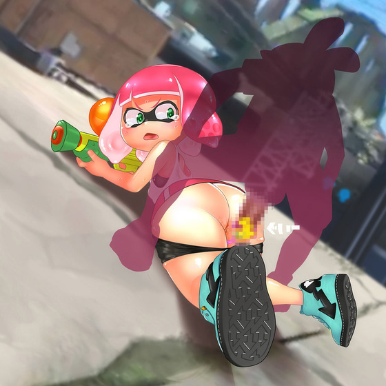 【スプラトゥーン】イカちゃんが試合の足を引っ張るレイプチ○ポに敗北www