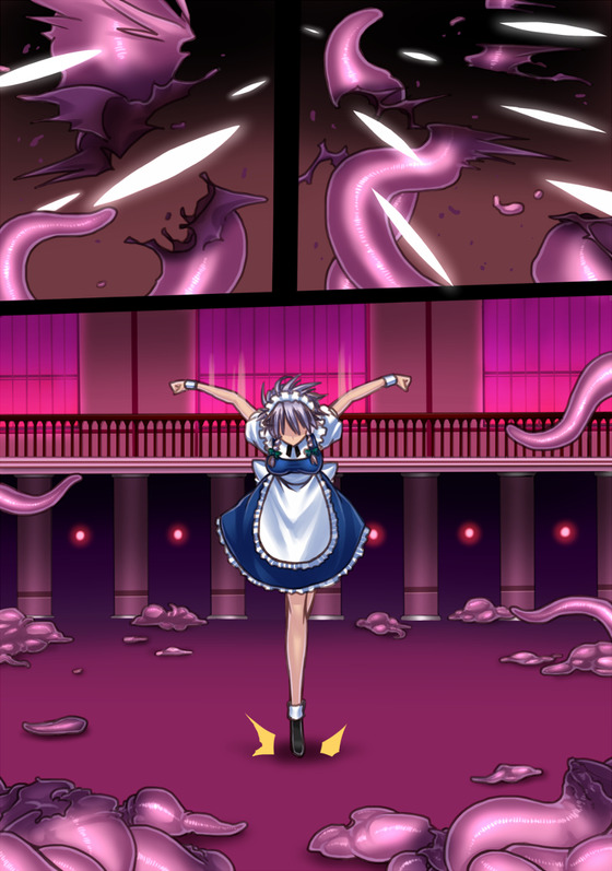 【東方】触手の媚薬責めでアヘ顔堕ちさせられちゃう十六夜咲夜wwww②